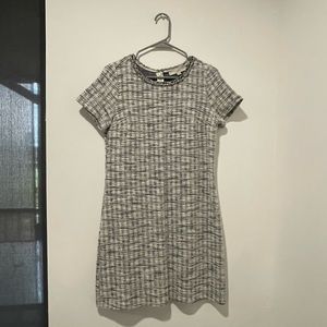 Striped Tweed Shift Dress